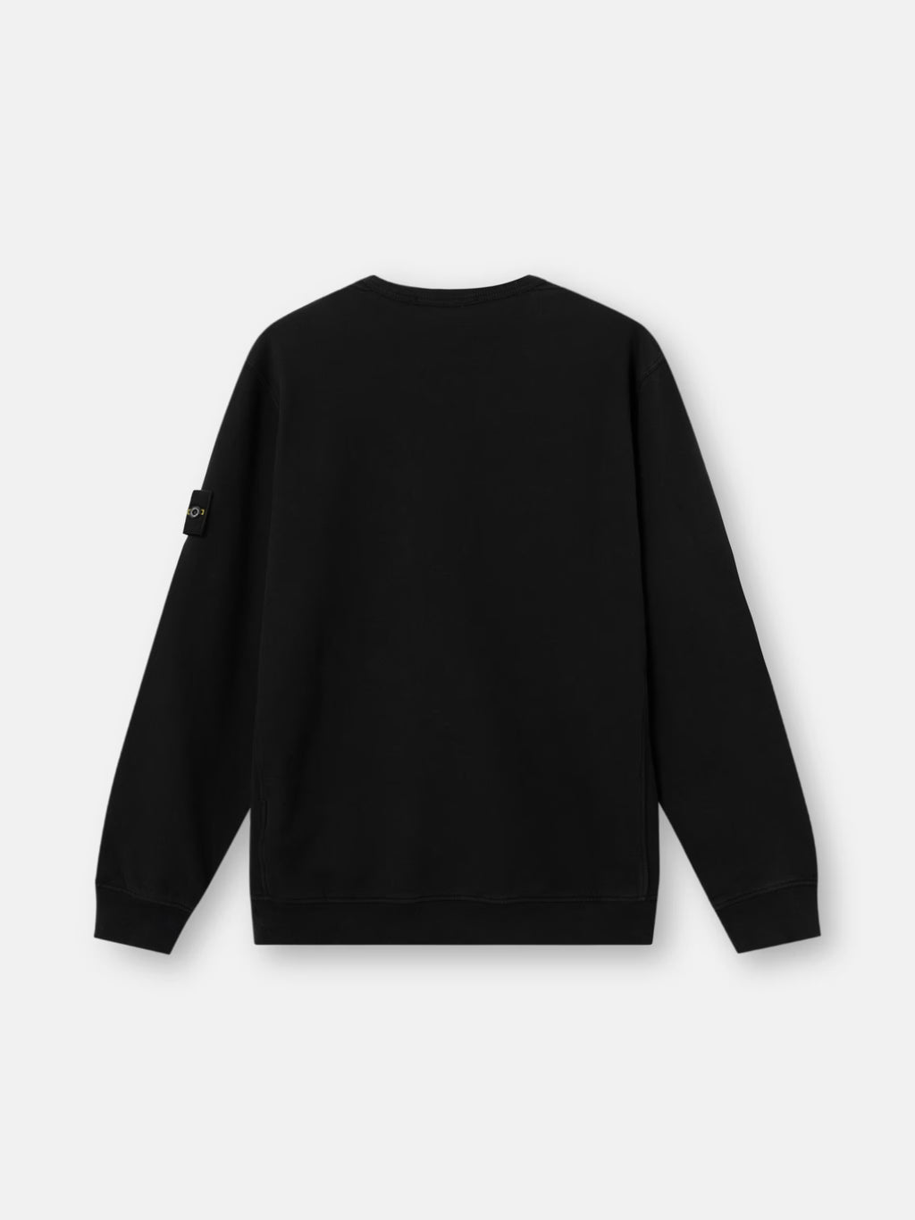Stone Island Brushed Organic Cotton Black Sweatshirt