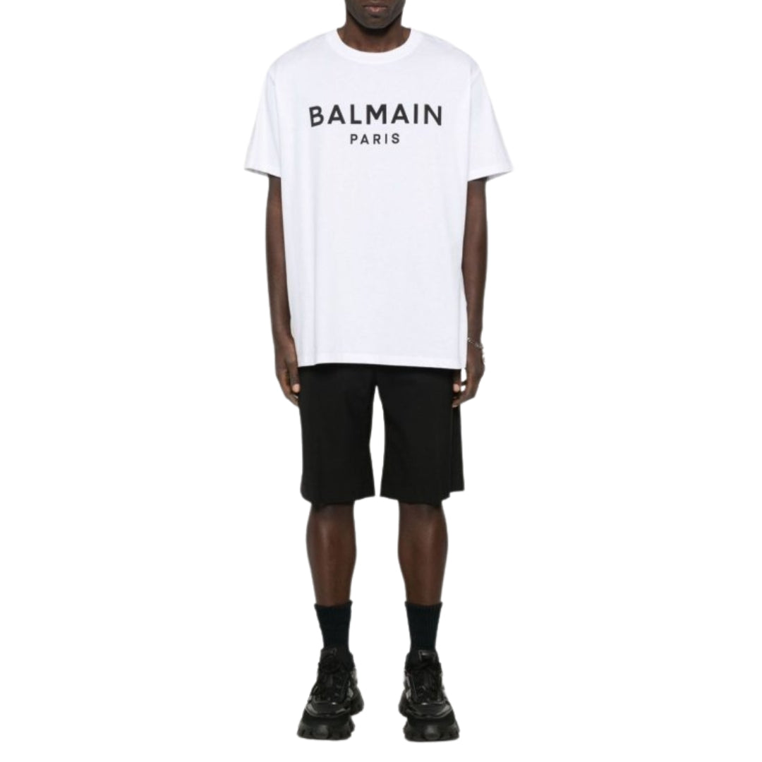 Balmain Paris Bold Brand Logo White T-Shirt AH1EF000BB29 GAB - Style Centre Wholesale