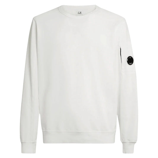 C.P. Company White Light Fleece Lens Sweatshirt