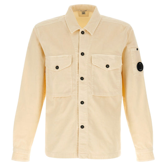 C.P. Company Corduroy Lens Button Beige Overshirt