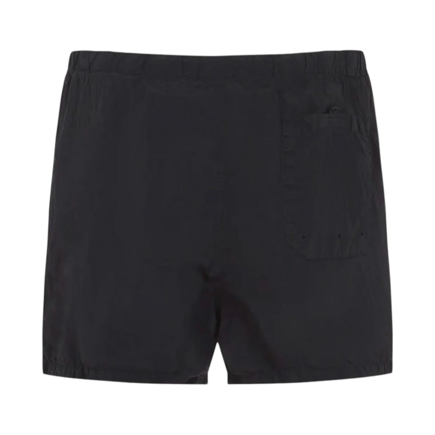 Stone Island Crinkled Nylon Black Swim Shorts