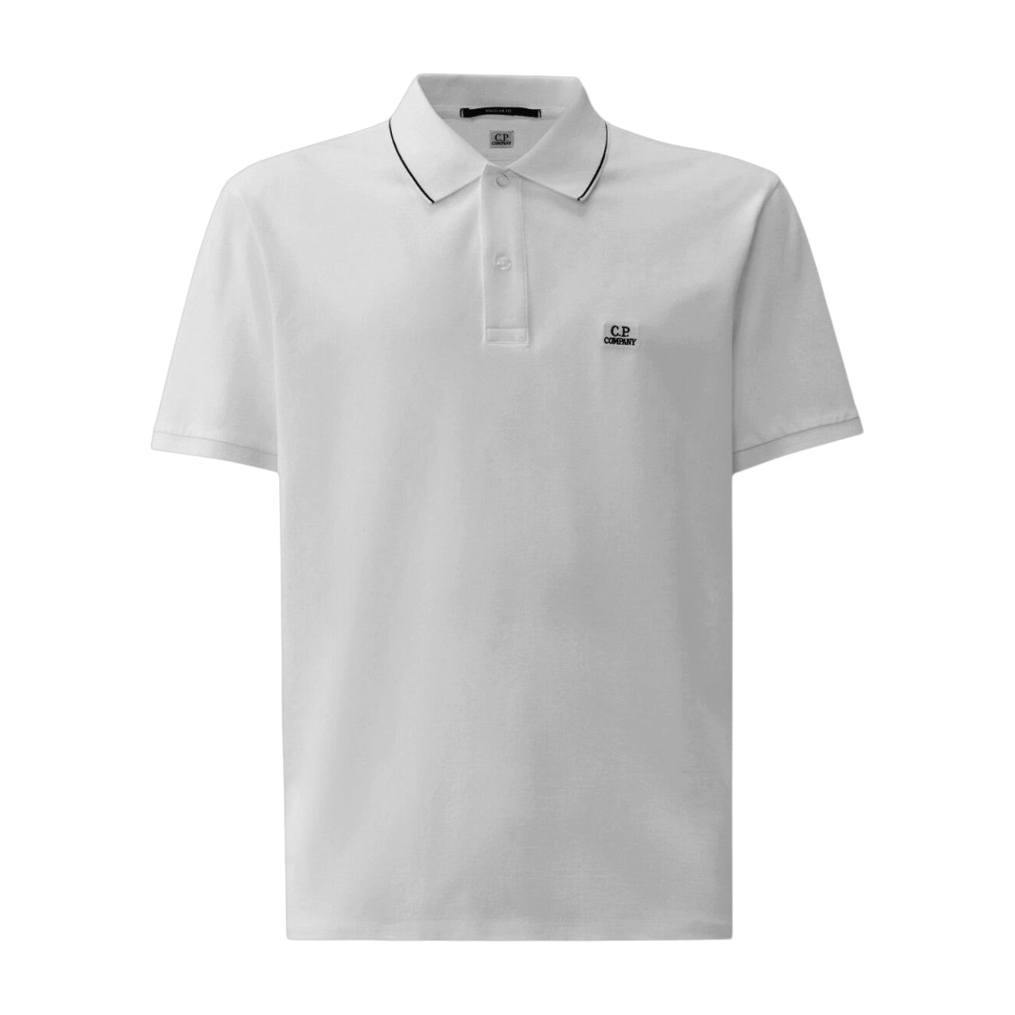 C.P Company Stretch Piquet White Polo Shirt