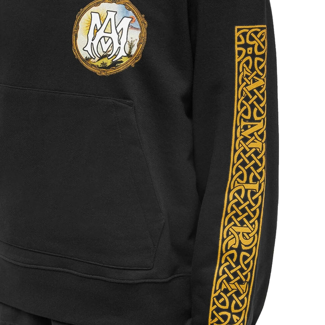 Amiri Lanscape Frame Design Black Hoodie S