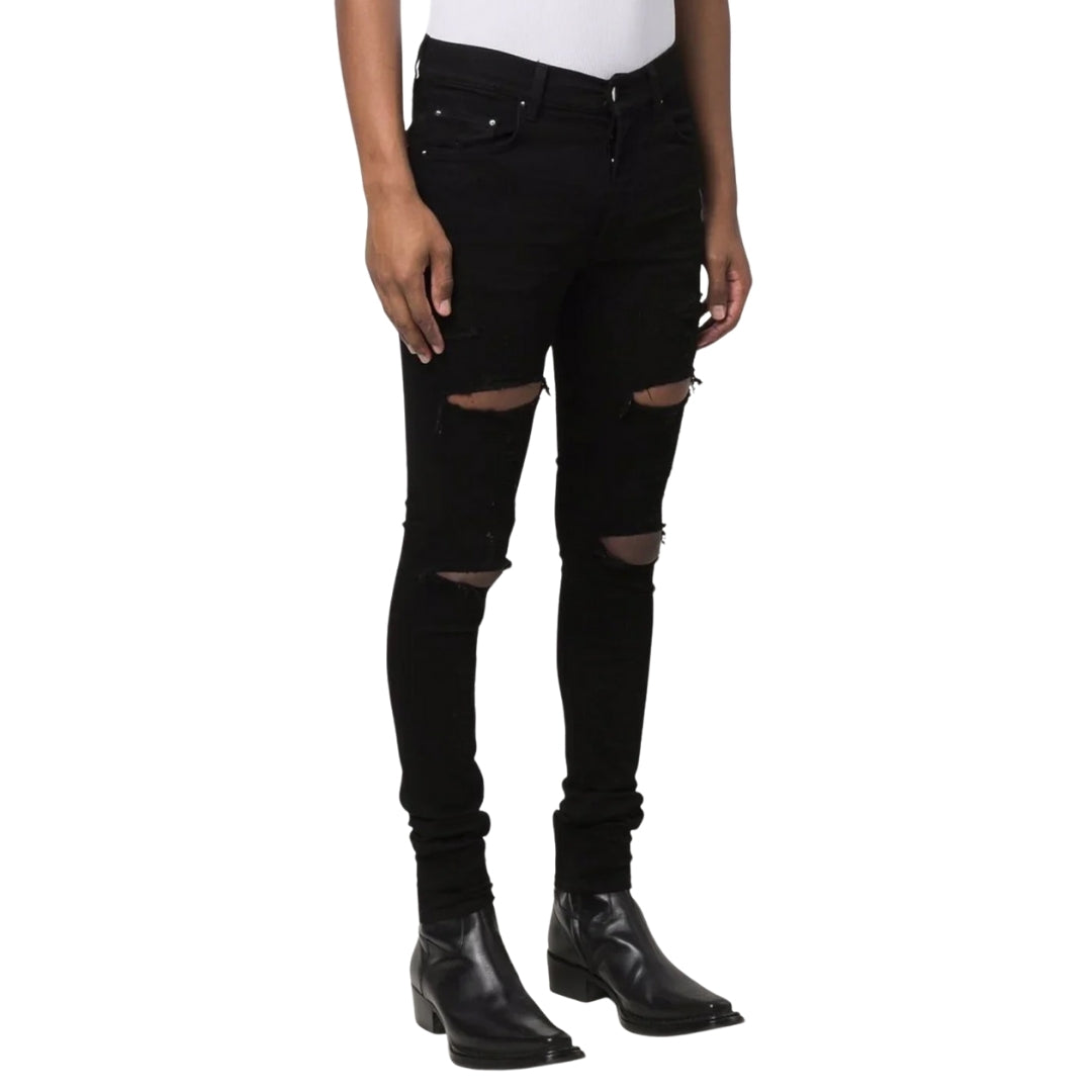 Amiri Slim Fit Thrasher Plus Black Denim Jeans