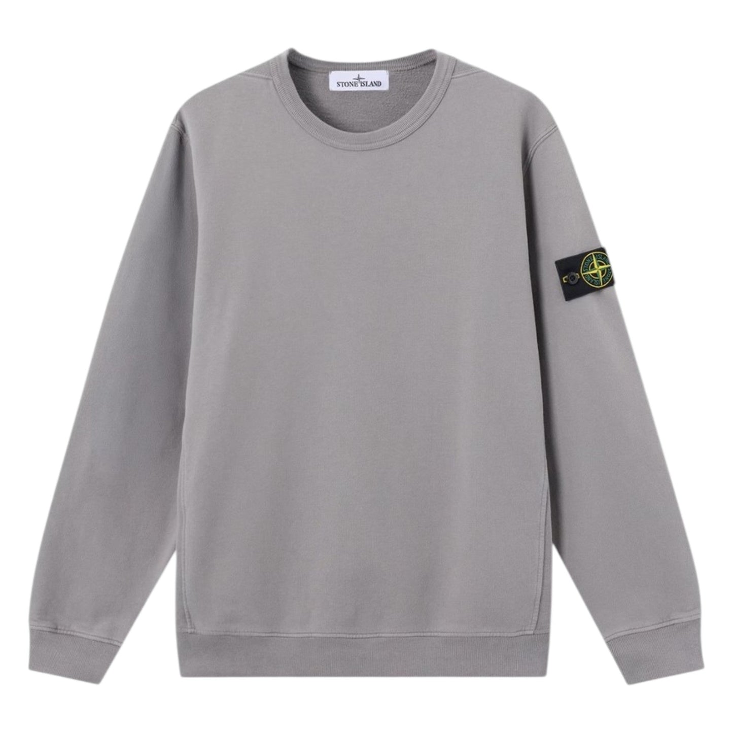 Stone Island Brushed Organic Cotton Grey Sweatshirt