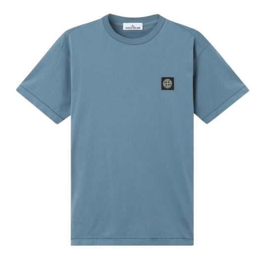 Stone Island Compass Patch Logo Steel Blue T-shirt