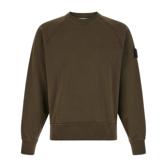 Stone Island Brushed Cotton Grey Sweatshirt