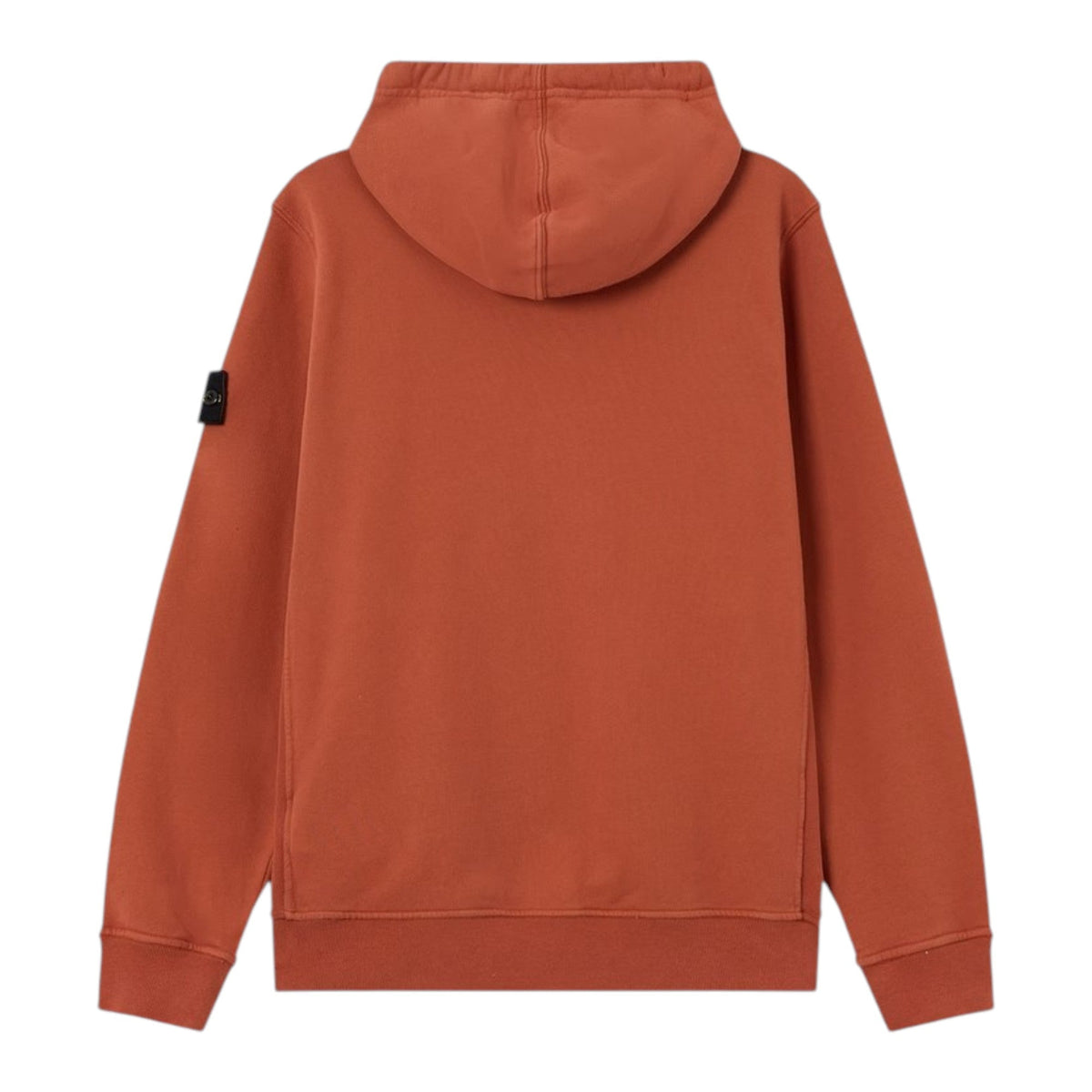 Stone Island Brushed Organic Cotton Brick Red Hoodie