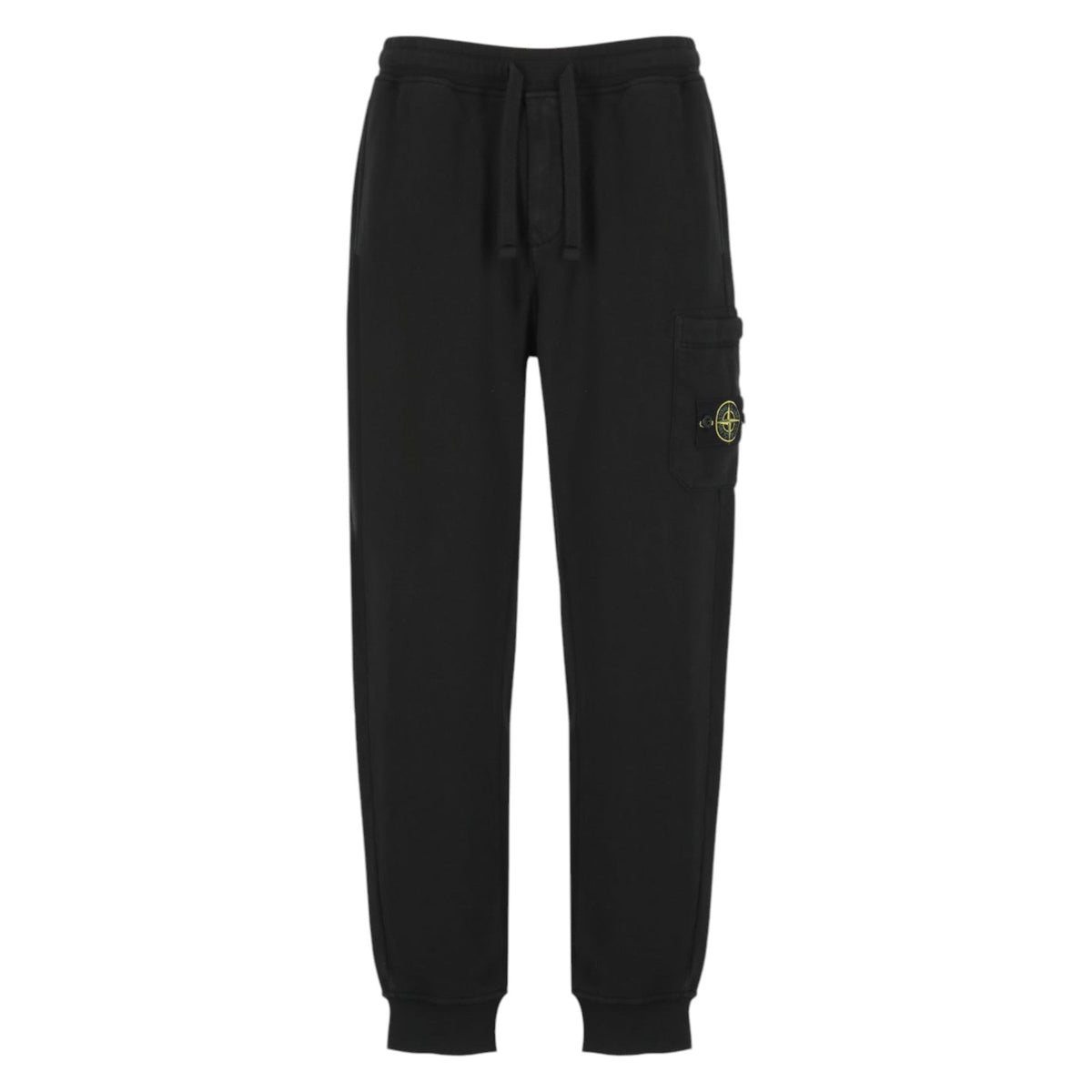 Stone Island Organic Cotton Fleece Black Sweatpants