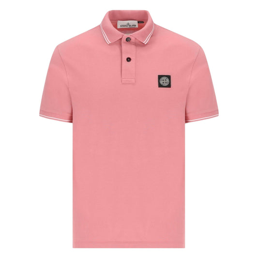 Stone Island Pique Cotton Oleander Pink Polo Shirt