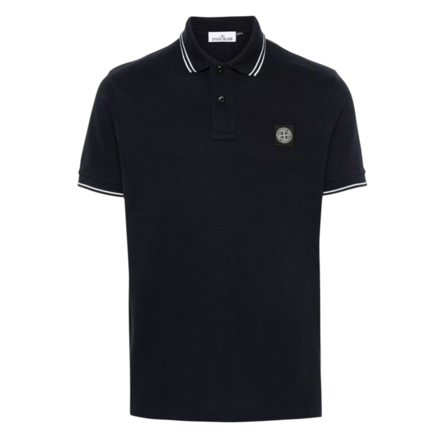Stone Island Black Cotton Polo