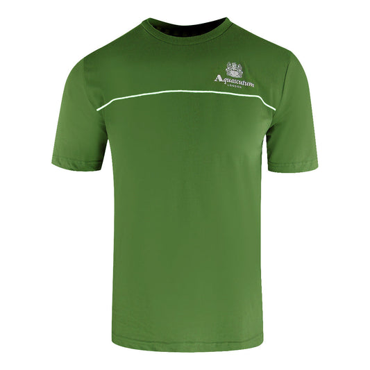 Aquascutum Active Piping Design Army Green T-Shirt