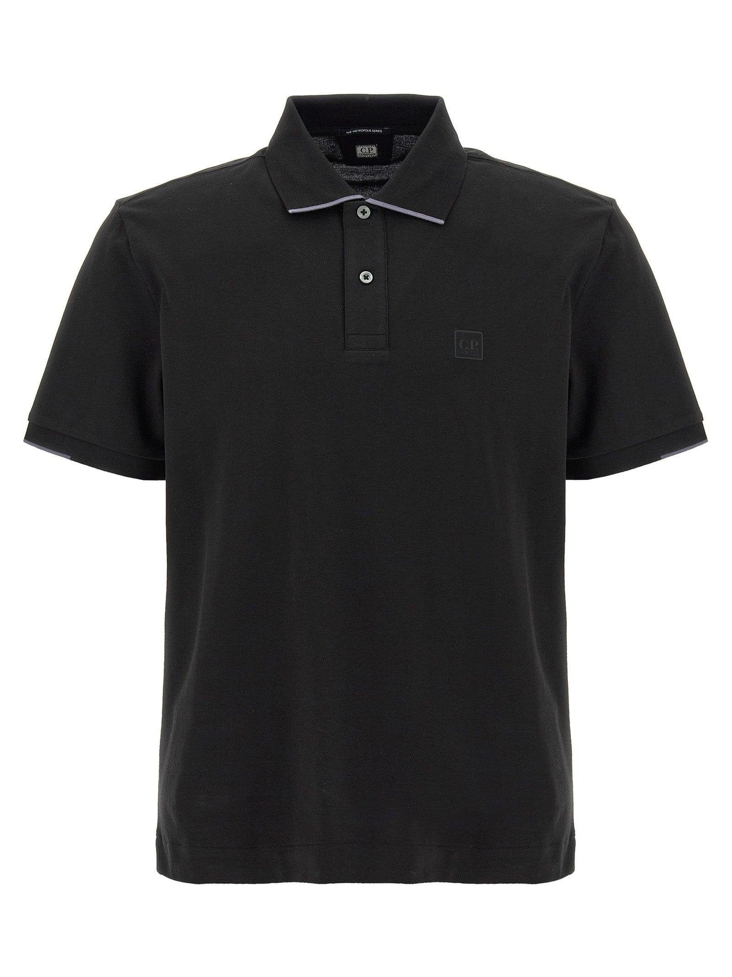 C.P Company Metropolis Series Black Polo Shirt